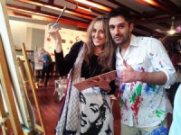 Pictorii vedetelor, Bogdan Mihai Radu şi Liviu Mihai, au lansat şcoala de pictură “B&L ART”
