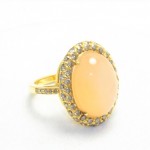 Moon stone ring